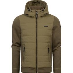 Steppjacke RAGWEAR "Doryan", Herren, Gr. L (52), gelb (gelbgrün), Obermaterial 1: 98% Nylon, 2% Elasthan, Obermaterial 2: 100% Polyester, Innenfutter: 100% Polyester, Wattierung: 100% Polyester, casual, gerade hüftbedeckend, hoch geschlossener Ausschnitt, Langarm Ärmel ohne Ärmelschlitz extrabreites Bündchen krempelbar, Jacken, Coole Herren Outdoorjacke mit Kapuze