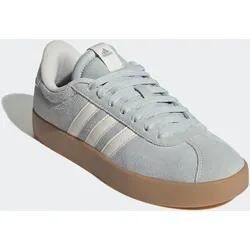 Sneaker ADIDAS SPORTSWEAR "VL COURT 3.0" Gr. 36, wonder silber, sanftes weiß, gum 3, Leder, Synthetik, Schuhe, inspiriert vom Design des adidas samba