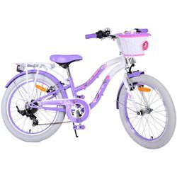 TPFSports Lovely Kinderfahrrad - Mädchen - 20 Zoll - 2 Handbremsen - 7 Gänge - Lila