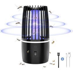 Mückenvernichtungslampe, elektrische Insektenschutzlampe, 4000 mAh, usb wiederaufladbar, Fliegenfalle, Insekten, 360° uv, elektrisches