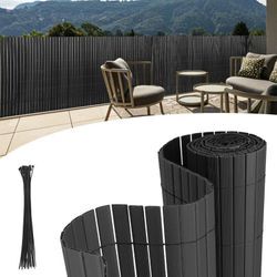 TolleTour PVC Sichtschutzmatte UV-Schutz Sichtschutzzaun Balkon Terrasse Windschutz Sichtschutz Outdoor Balkonverkleidung Wetterfest für Balkon