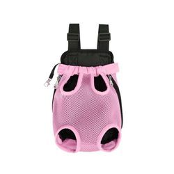 Cyslmuk - Rosa Haustier-Tragetasche, Hunderucksack, verstellbarer Haustier-Front-Katzen-Hunde-Tragerucksack, Haustier-Rucksack zum Tragen für