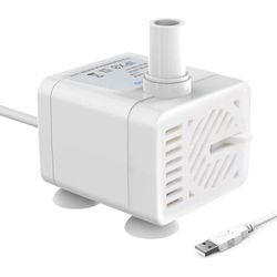 Coocheer - Mini-USB-Tauchpumpe (dc 5 v, 1–3 w, 200 l/h), verstellbare, ultra-leise kleine Wasserpumpe für Haustiere, Aquarien, Teiche,