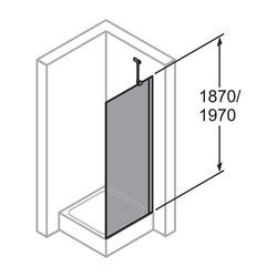 HÜPPE Classics 2 Seitenwand 900 H1900 silber matt klar C23604087321