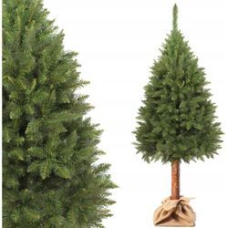 Kadax - Weihnachtsbaum, künstlicher Christbaum 180cm aus PVC-Kunststoff, Fichte mit Stamm, o ca. 80cm