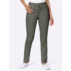 Webhose CASUAL LOOKS, Damen, Gr. 19, Kurzgrößen, grün (khaki), 80% Viskose, 17% Polyamid, 3% Elasthan, unifarben, lang, Hosen