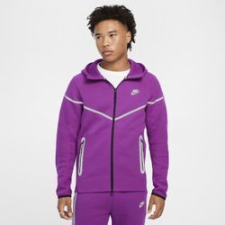 Nike Tech Windrunner Fleece-Jacke mit durchgehendem Reißverschluss und reflektierenden Details (Herren) - Lila