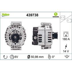 VALEO Generator NEW ORIGINAL PART 14V 180A für MERCEDES-BENZ A0009067900 0009067900 9067900 439738