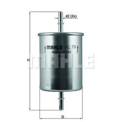 MAHLE Kraftstofffilter Ø75,0mm 75,0mm für SKODA VW SEAT CUPRA AUDI BENTLEY 1J0201511A 3D0201511A 1JO201511A KL 79