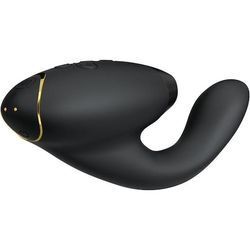 Womanizer Vibratoren Duo 2 BlackLuxuriöser Dual Stimulator Mit Pleasure Air Technologie Für Die Klitoris Und Vibration für den G-Punkt 1 Stk.