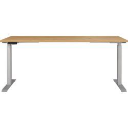 Schreibtisch GERMANIA "Jet, elektrisch höhenverstellbar", beige (navarra, eiche, nachbildung, silber, silber, navarra, eiche, nachbildung), B:180cm H:72cm T:80cm, Tische, moderne Farbvariationen, Breite 120/140/160/180 cm, Made in Germany