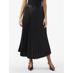 Plisseerock Y.A.S "YASCELINE HW MIDI SKIRT S. NOOS", Damen, Gr. XL (42), schwarz, Web, Obermaterial: 100% Polyester, unifarben, modisch, wadenlang, Röcke