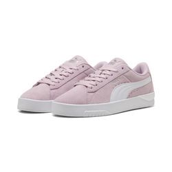 Sneaker PUMA "Jada Classic Suede Sneakers Damen", Gr. 35.5, rose mauve weiß silber pink metallic, Obermaterial: Synthetik, Textil, Kuhleder; Futter: Textil; Innensohle: Textil; Laufsohle: Gummi, Schuhe