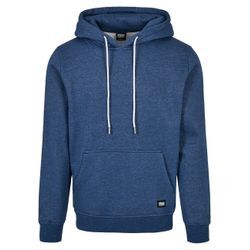 Sweatshirt URBAN CLASSICS "Urban Classics Herren Basic Melange Hoody", Herren, Gr. M, blau (blaulightmelange), 65% Baumwolle, 35% Polyester, unifarben, Langarm, Sweatshirts