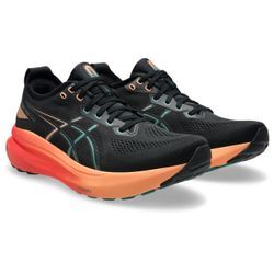 Laufschuh ASICS "GEL-KAYANO 31", Gr. 42,5, schwarz, rainy lake, Textil, sportlich, Schuhe, für mehr Stabilität