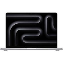 Apple MacBook Pro 14 (M4/2024) 35.6 cm (14 Zoll) 24 GB RAM 1 TB SSD 10-Core CPU mit 4 Performance-Kernen und 6 Effizienz-Kernen 10-Core GPU Silber MCX14D/A