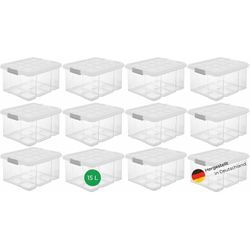 12x Novaliv Aufbewahrungsbox 12x Aufbewahrungsbox, 12x Deckel