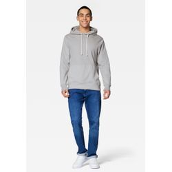 Kapuzenpullover MAVI "NATURAL DYED SWEATSHIRT", Herren, Gr. L, silber (silber lining), Jersey, 50% Baumwolle, 50% Polyester, unifarben, casual, normal normal, Langarm, Pullover, Natural Dye Kapuzenpullover