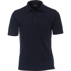 Poloshirt CASAMODA "CASAMODA Polo-Shirt uni", Herren, Gr. 4XL, blau (dunkelblau), 55% Baumwolle, 45% Polyester, Shirts