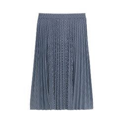 TOM TAILOR Damen Plissee Midi-Rock, blau, Gemustert, Gr. 36