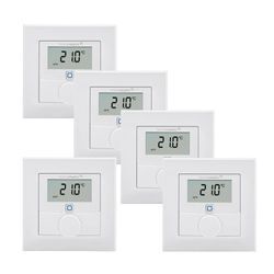 HOMEMATIC IP Smart-Home-Steuerelement "Wandthermostat m. Luftfeuchtigkeitssensor 5er Set", weiß, B:22cm H:14cm T:30cm, Smart-Home-Stationen