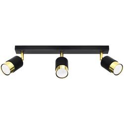 SOLLUX LIGHTING Deckenleuchte "NERO", schwarz (schwarz, golden), H: 18cm, Lampen, beweglicher Lampenschirm, Deckenstrahler Deckenspot