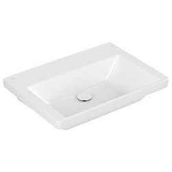 Villeroy und Boch Subway 3.0 Schrank-Waschtisch 4A706801 65x47cm, ohne Hahnloch/ohne Überlauf, weiß