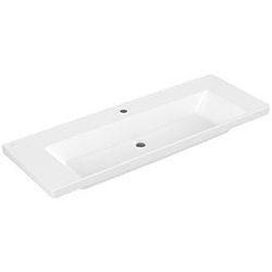 Villeroy und Boch Subway 3.0 Schrank-Waschtisch 4A70D2RW 130x47cm, mit 1 Hahnloch/ohne Überlauf, stone white C-plus