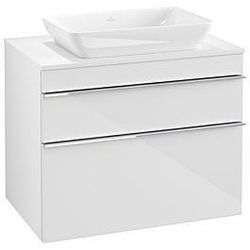 Villeroy und Boch Venticello Waschtisch-Unterschrank A94001DH 75,7 x 60,6 x 50,2 cm, Griff Chrom, Glossy White