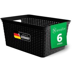 6x Novaliv Aufbewahrungsbox 6x Aufbewahrungskorb Rattan