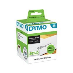 Dymo 99010 (S0722370) - (28 mm x 89 mm) 2 Rollen - Schwarz auf weiß - Etikett