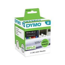 Dymo 99012 (S0722400) - (36 mm x 89 mm) 2 Rollen - Schwarz auf weiß - Etikett