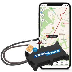 GPS-Tracker "easyWire (2G)", schwarz, B:12cm H:3,5cm T:12cm, GPS-Geräte, europaweite Datenflat für 12 Monate