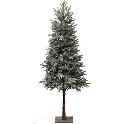 Winterliche Kunstpflanze CREATIV GREEN "Tannenbaum", grün, H:98cm, Kunststoff, Kunstpflanzen, mit LED-Beleuchtung