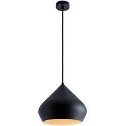 PACO HOME Pendelleuchte "Alex", schwarz, Ø 38cm H: 31cm, Lampen, Küchenlampe Hängelampe Esszimmer Esstischlampe Industrial Ã˜38cm