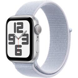 Smartwatch APPLE "Watch SE (2024)", silber, Smartwatches, 40mm, ohne eSIM, One-Size, Sport Loop