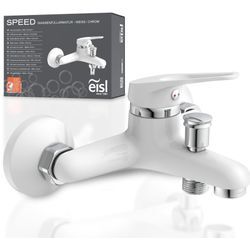 Wannenarmatur EISL "SPEED", weiß, B:17,8cm H:10,8cm, Messing, Armaturen, Mischbatterie Badewanne, Wasserhahn Bad, Wannenarmatur in Weiß/Chrom