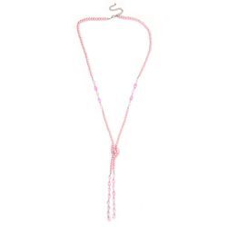 Lange Kette "Heather", Damen, Gr. one size, Glas, rosa, COLLEZIONE ALESSANDRO, Basic, Halsketten, mit Glasperlen