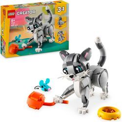 Konstruktionsspielsteine LEGO "Graue Katze (31163), LEGO Creator", bunt, Spielbausteine, Kinder, Made in Europe