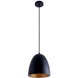 PACO HOME Pendelleuchte "JACK", schwarz, Ø 25cm H: 26cm, Lampen, Küchenlampe Hängelampe Esszimmer Esstischlampe Innen Gold Weiß