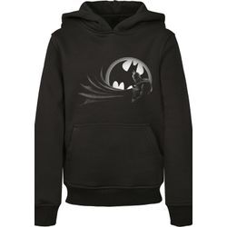 Hoodie F4NT4STIC "F4NT4STIC Kinder Batman Spot with Basic Kids Hoody", Jungen, Gr. 110/116, schwarz, 65% Baumwolle, 35% Polyester, unifarben, ohne Ausschnitt, Langarm, Sweatshirts Sweatshirt