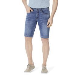 Bermudas STOOKER MEN "5-Pkt Style Stooker Men Summer Denim Bermudas", Herren, Gr. 32, blau (mid blau washed), Denim/Jeans, 99% Baumwolle, 1% Elasthan, casual, gerade kurz, Hosen, Sommer Straight Fit Casual Stretchdenim für Herren