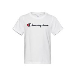 T-Shirt CHAMPION "Crewneck T-Shirt", Kinder, Gr. L (152/158), weiß, Obermaterial: 100% Baumwolle, sportlich, Kurzarm, Shirts