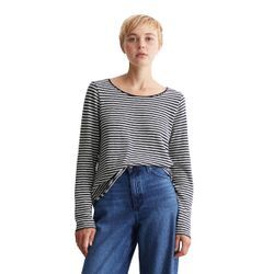 Longsleeve MARC O'POLO DENIM, Damen, Gr. M, blau (multi, scandinavian blau), Jersey, Obermaterial: 100% Baumwolle, gestreift, casual, Rundhals, Langarm, Shirts