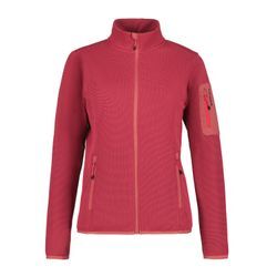 Fleecejacke ICEPEAK "D STRICKFLEECEJACKE BOWERSVILLE", Damen, Gr. L, raspberry 2, Fleece, Obermaterial: 100% Polyester, sportlich, Langarm, Jacken, mit Markenlabel