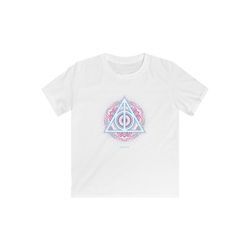 T-Shirt F4NT4STIC "Harry Potter Neon Heiligtümer des Todes", Mädchen, Gr. 110/116, weiß, Obermaterial: 100% Baumwolle, casual, regular fit, Rundhals, Kurzarm ohne Bündchen, Shirts, Print