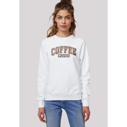 Sweatshirt F4NT4STIC "Weihnachten Coffee Weather Winter Holiday", Damen, Gr. L, weiß, Obermaterial: 85% Baumwolle, 15% Polyester, casual, regular fit, Rundhals, Langarm ohne Bündchen, Sweatshirts, Premium Qualität