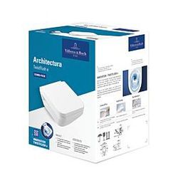 Villeroy und Boch Architectura Combi-Pack-Wand-Tiefspüler 5685CL01 37x53cm, oval, wandhängend, waagerecht, weiß