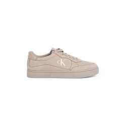 Sneaker CALVIN KLEIN JEANS "CLASSIC CUPSOLE WAVE MG CS", Herren, Gr. 41, beige (natur, grau), Leder, sportlich, Schuhe, Freizeitschuh, Halbschuh, Schnürschuh in klassischer Optik