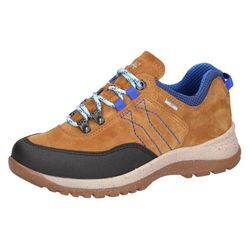 Trekkingschuh WALDLÄUFER "H-MOMO", Damen, Gr. 5,5 (38,5), bunt (braun, schwarz, blau), Veloursleder, Gummi, Textil, sportlich, Schuhe, Halbschuh, Schnürschuh, Outdoorschuh, TEX-Membran, Weite H